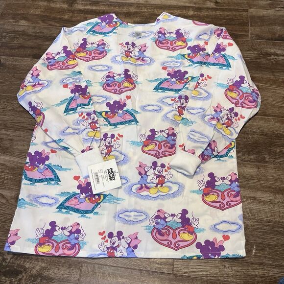 Disney Barco Uniforms Mickey Minnie Mouse Scrub Top Medium Jacket Nurse NEW - Picture 14 of 16